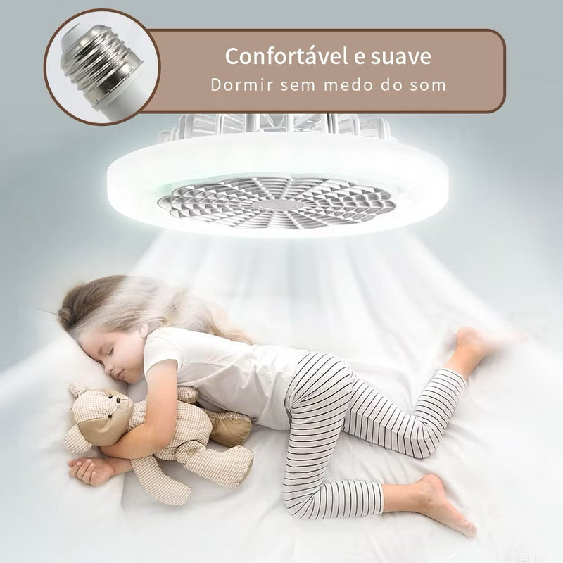 Kit Ventilador de led + controle  individual ✅✨