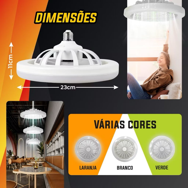 Kit Ventilador de led + controle  individual ✅✨