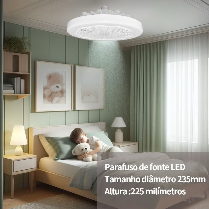 Kit Ventilador de led + controle  individual ✅✨